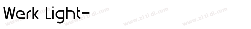 Werk Light字体转换